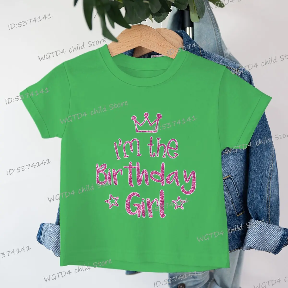 تي شيرت مطبوع عليه حروف I'm The Birthday Girl تي شيرت مطبوع عليه حروف سباركلي للفتيات هدية عيد ميلاد مضحكة من القطن ملابس للفتيات الصغيرات