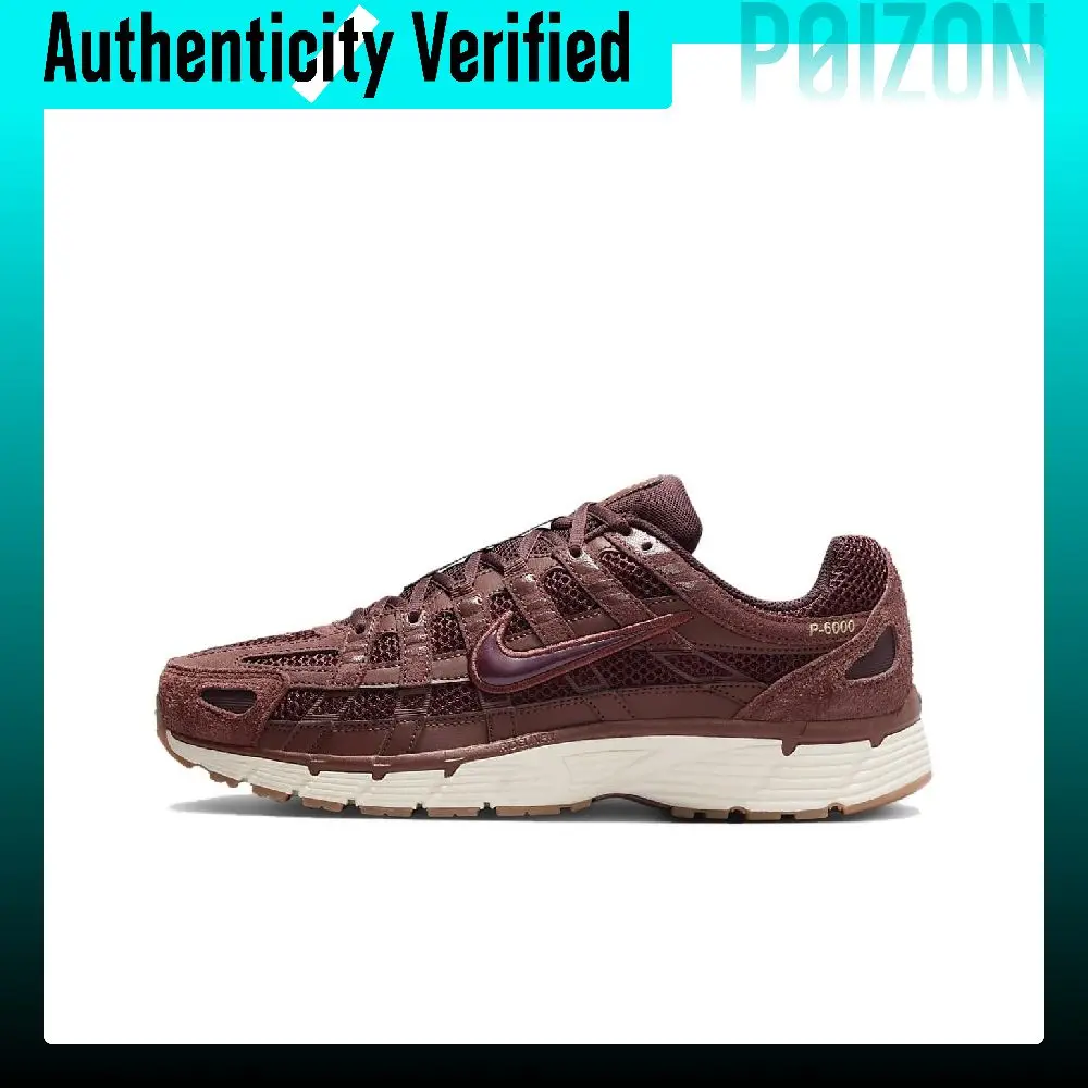Nike P-6000 Casual Shoes Men's Low-top Little Horse Brown/Metal Gold/Light Ivory White HF0015-200