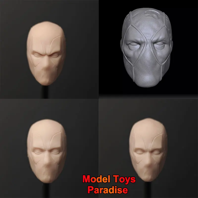 

Неокрашенная DIY масштаб 1/12 Дэдпул мужская солдатская белая модель головы антигероя скульптура подходит для 6-дюймовой экшн-фигурки тела
