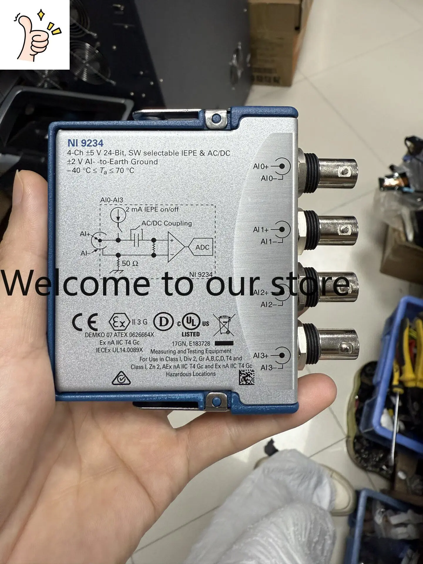 US NI 9234 Data Collection Module, 4 Channels ± 5V 24 Bits, Support I