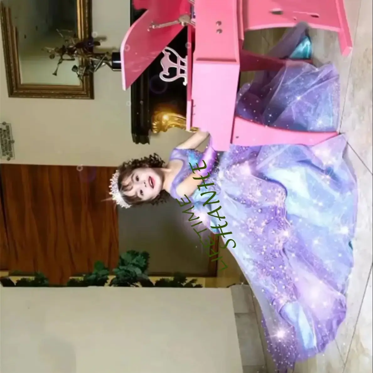 

Розовые платья с цветочным узором для девочек по индивидуальному заказу на свадьбу с аппликациями и блестящим жемчугом длиной до пола, великолепное детское вечернее платье для официальных мероприятий