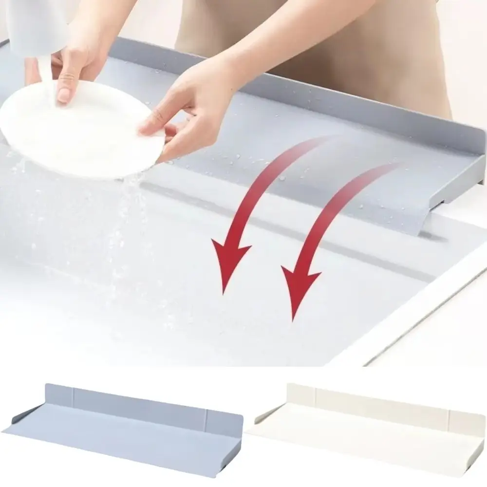 Non-Slip Sink Splash Guard Wide Coverage Optimized Height Countertop Water Baffle Heightened Flexible Silicone