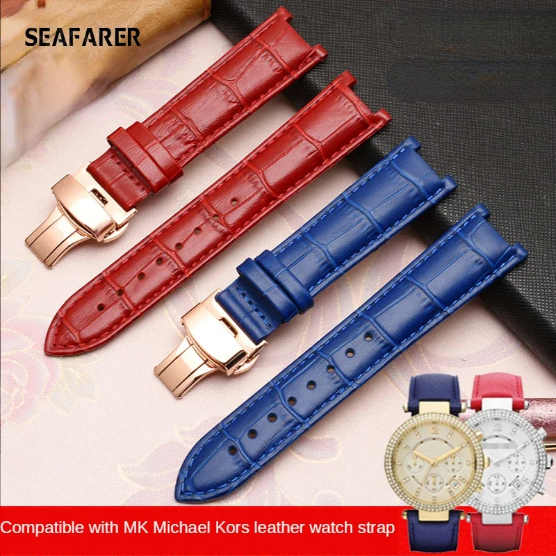

Genuine Leather Watchband for Michael Kors Watch Strap Female Mk2277 2425 Cowhide Bracelet 20mm Watch Bands