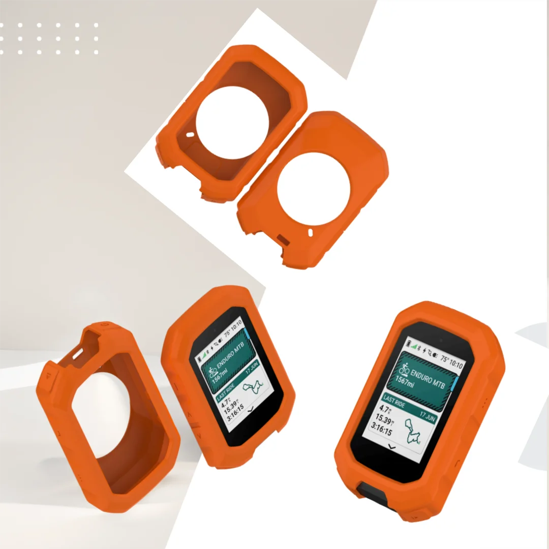 Silicone Soft Edge Shell Bumper Cover for Garmin Edge MTB - Scratch-Resistant Dustproof Protective Skin Accessory