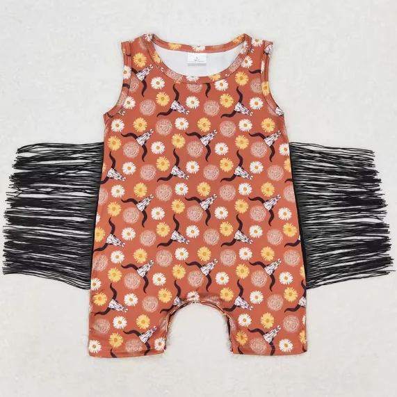 

Fashion Infant Baby Girls Rompers Strap Hats Boots Purple Bow Top Ruffle Rompers Western Fashion Toddler Girls Bubbles Rompers