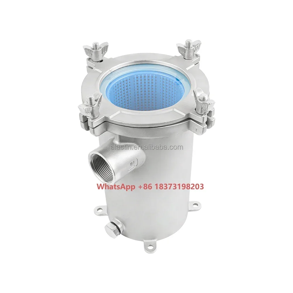 Marine Boat Accessories 316L Stainless Steel Seawater Strainer Side in Side Out Top Window for Boat