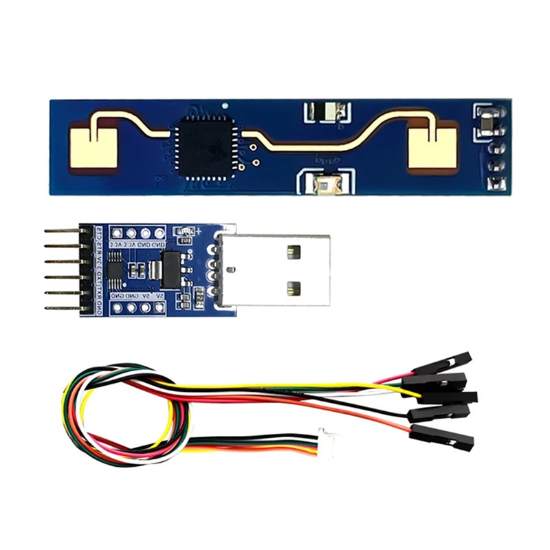 LD2410B 24Ghz Radar modul Sensor kehadiran manusia dengan BT + CH340 adaptor + kabel 5V LD2420 milimeter Sensor gerakan tahan lama