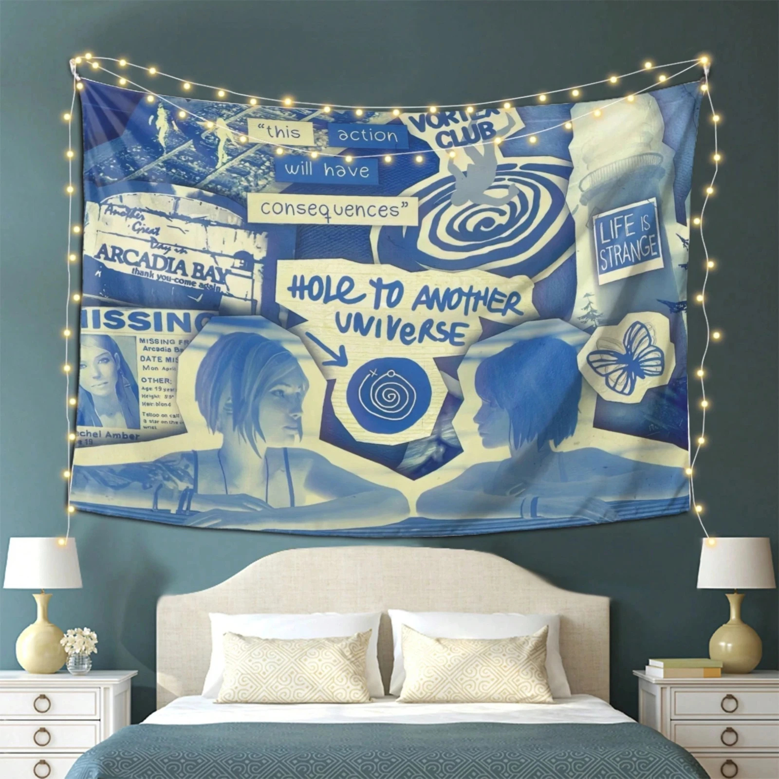 L-life Is S-strange Design Tapestry Ideal for Living Rooms Bedrooms Offices Dorms Birthdays and Home Decor Perfect Gift