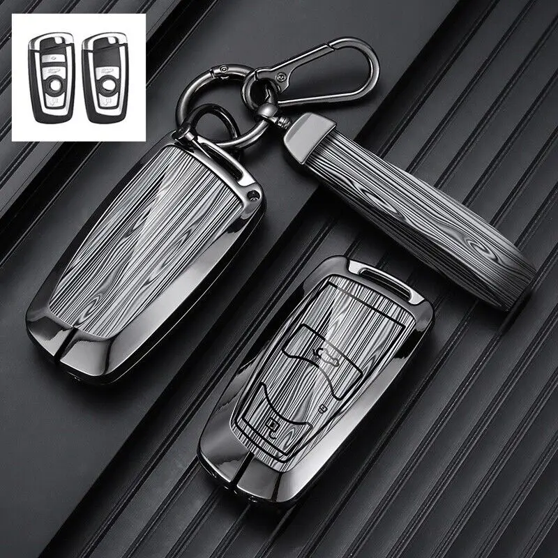 For BMW Zinc Alloy Car Key Fob Case Cover Shell X1 X3 X4 X5 X6 X7 2 3 5 6 Series Keychain