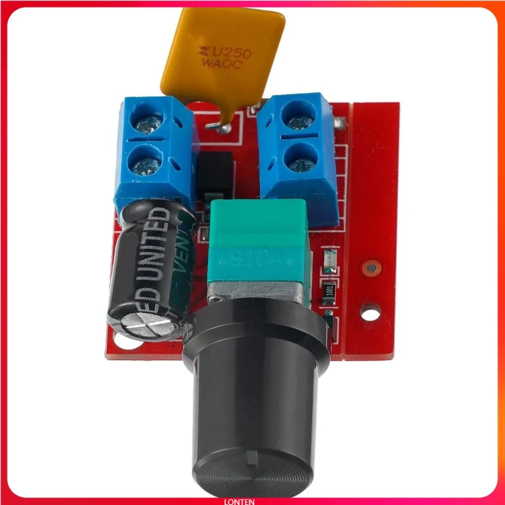 

DC Mini Motor PWM Speed Controller Small LED Dimmer 5A 90W 3V 6V 12V 24V 35V Speed Control Switch (Pack of 2Pcs) LT-SJ0046