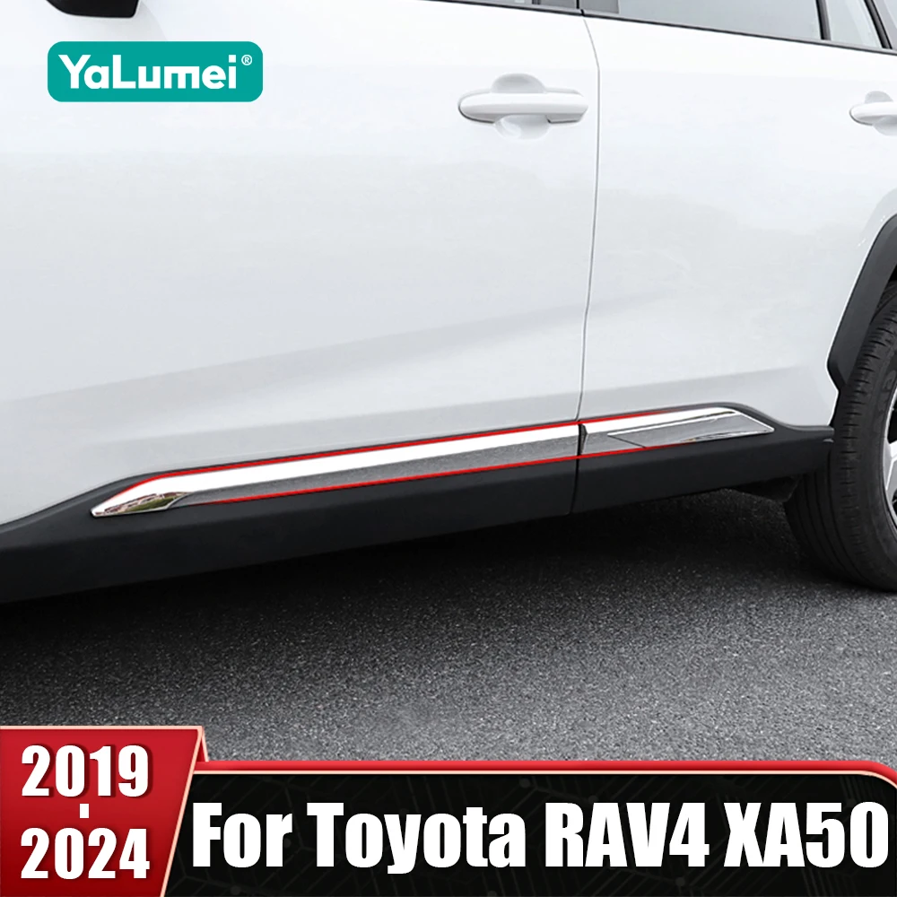 

Car Side Door Body Anti-scratched Protector Molding Trim Sticker For Toyota RAV4 XA50 2019 2020 2021 2022 2023 2024 Accessories