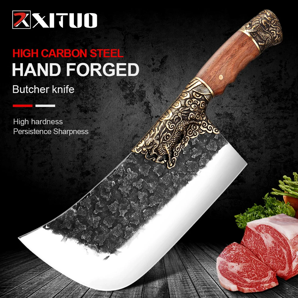 XITUO household manual bone cutting kitchen knife cutting bone and meat dual-purpose knife sharp chef knife