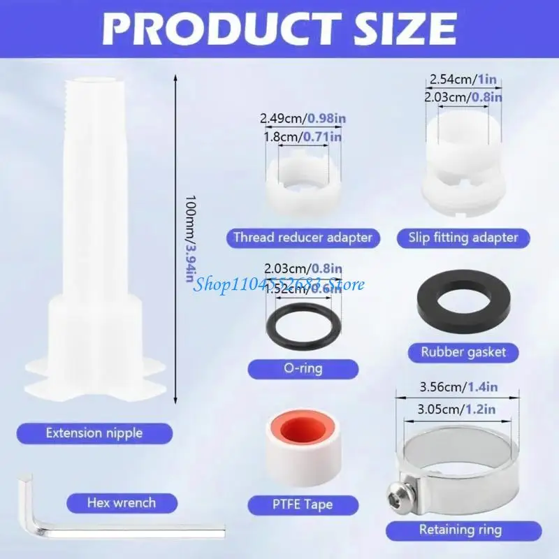 Y6GD مجموعة محولات حوض 4 في 1 مريحة تناسب مختلف وصلات الأنابيب بوصة للاستخدام اليومي غير الرسمي ملحقات الحمام