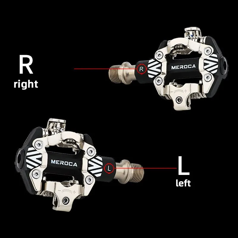 MEROCA MTB Automatic Pedal Cycling Clipless SPD Sealed Bearings Anti-slip Bicycle Pedal Self-locking Mountain Bike Cliple Pedals