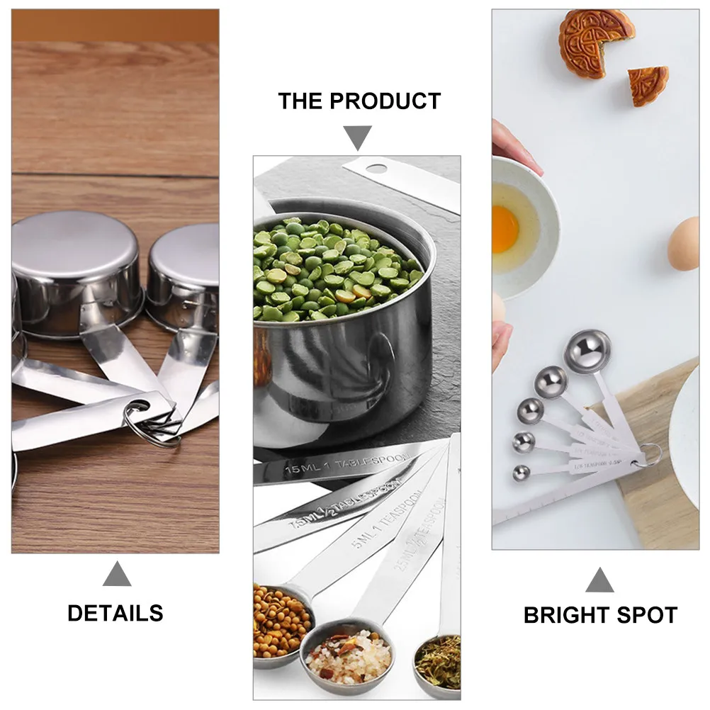 

Набор из 12 профессиональных мерных ложек из нержавеющей стали, кухонные инструменты для выпечки, складные вставляемые в один ряд мерные чашки для специй