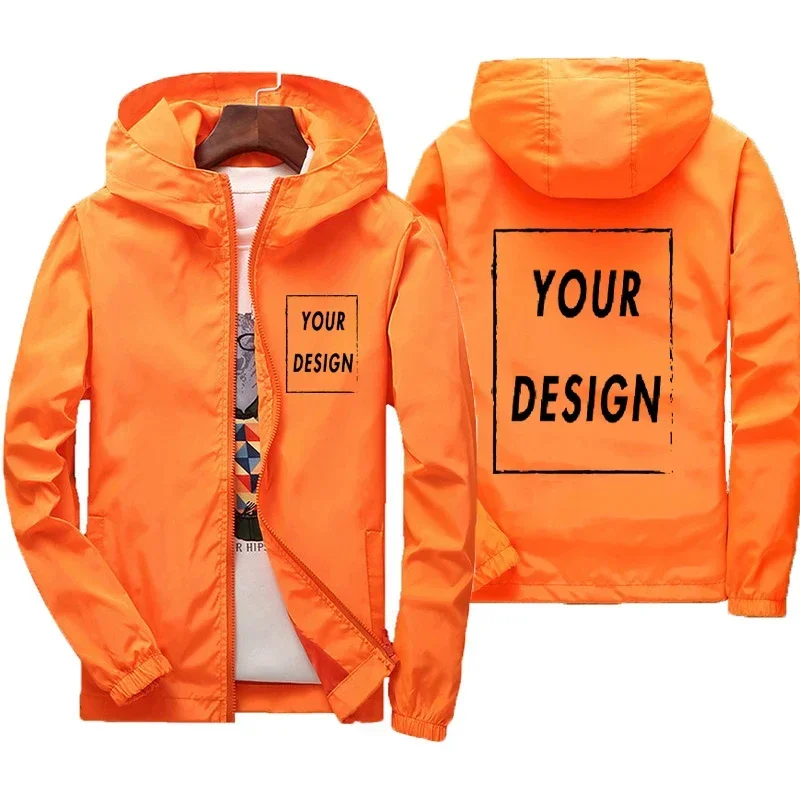 Customize Your Logo Spring and Autumn Jacket Men's Waterproof Large Size Windbreaker Casual Black Jacket Outdoor Clothing 7xl - Image 5