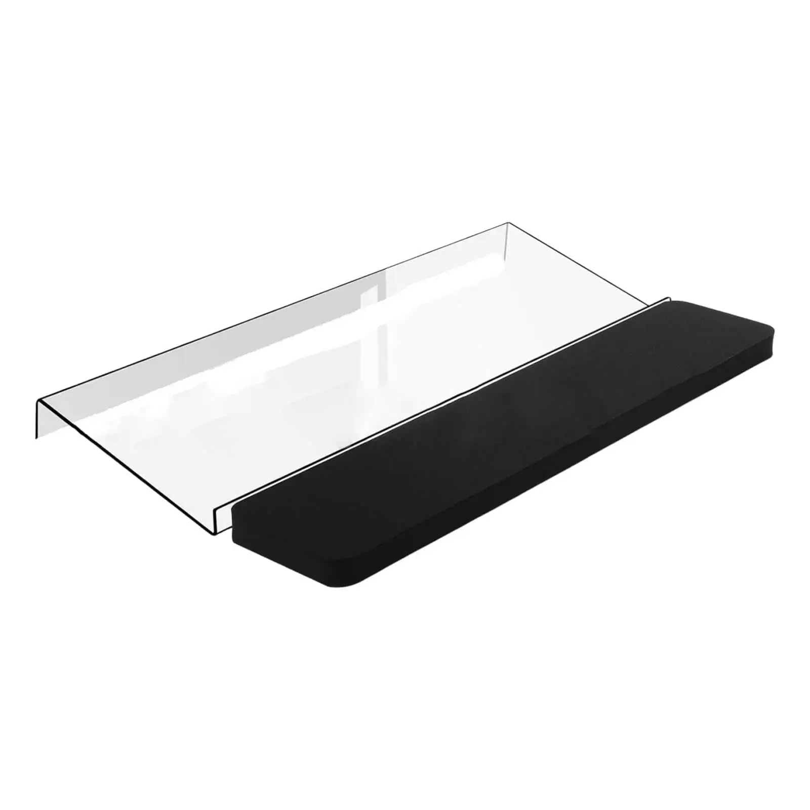 Computer Keyboard Stand and Wrist Rest,Acrylic Keyboard Riser Desk Comfortable Typing Tilt Keyboard Holder for Company Worker