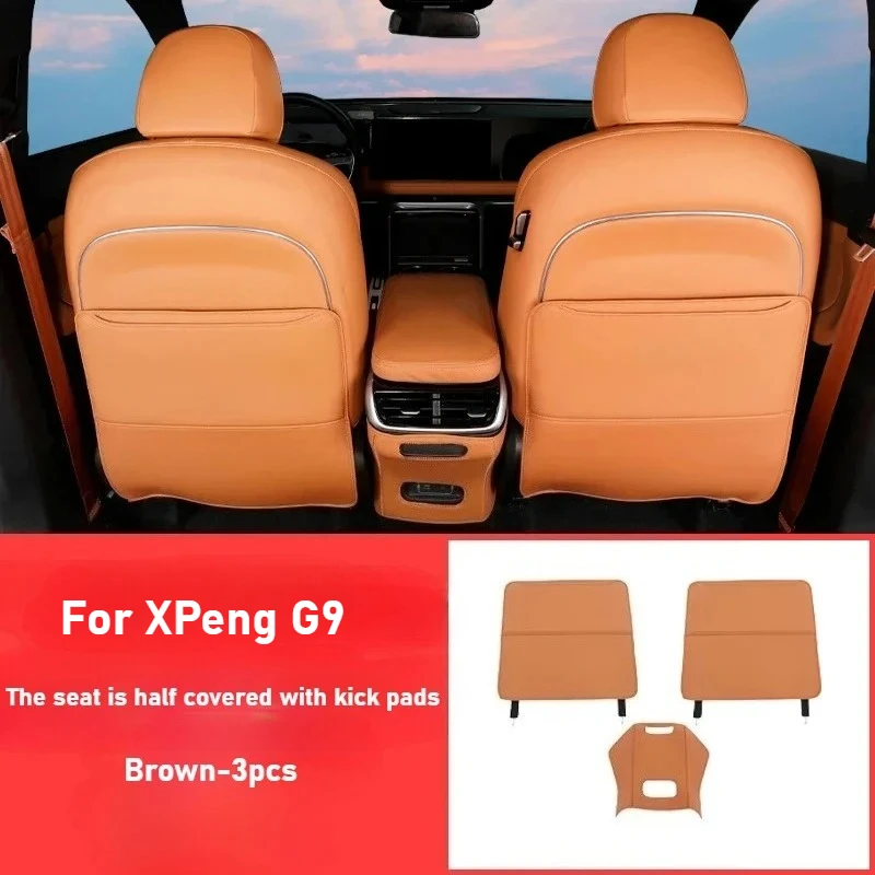 

For 2022-2025 Xpeng G9 leather seat kick mat rear seat protector anti-scratch and dirt-proof modified accessories