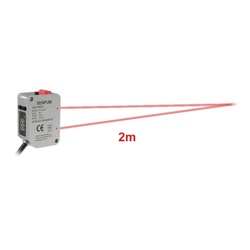LM2-Q Series Laser Measurement Distance Meter RS 485 Analog Relay Type Optical Sensor Laser Displacement Sensor