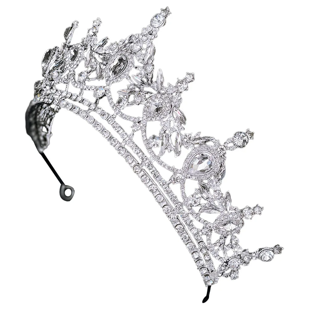 

Rhinestone Crown Wedding Accessories Golden Bride Crowns Bachelorette Party Hair Decor Bridal Pageant Birthday Headb