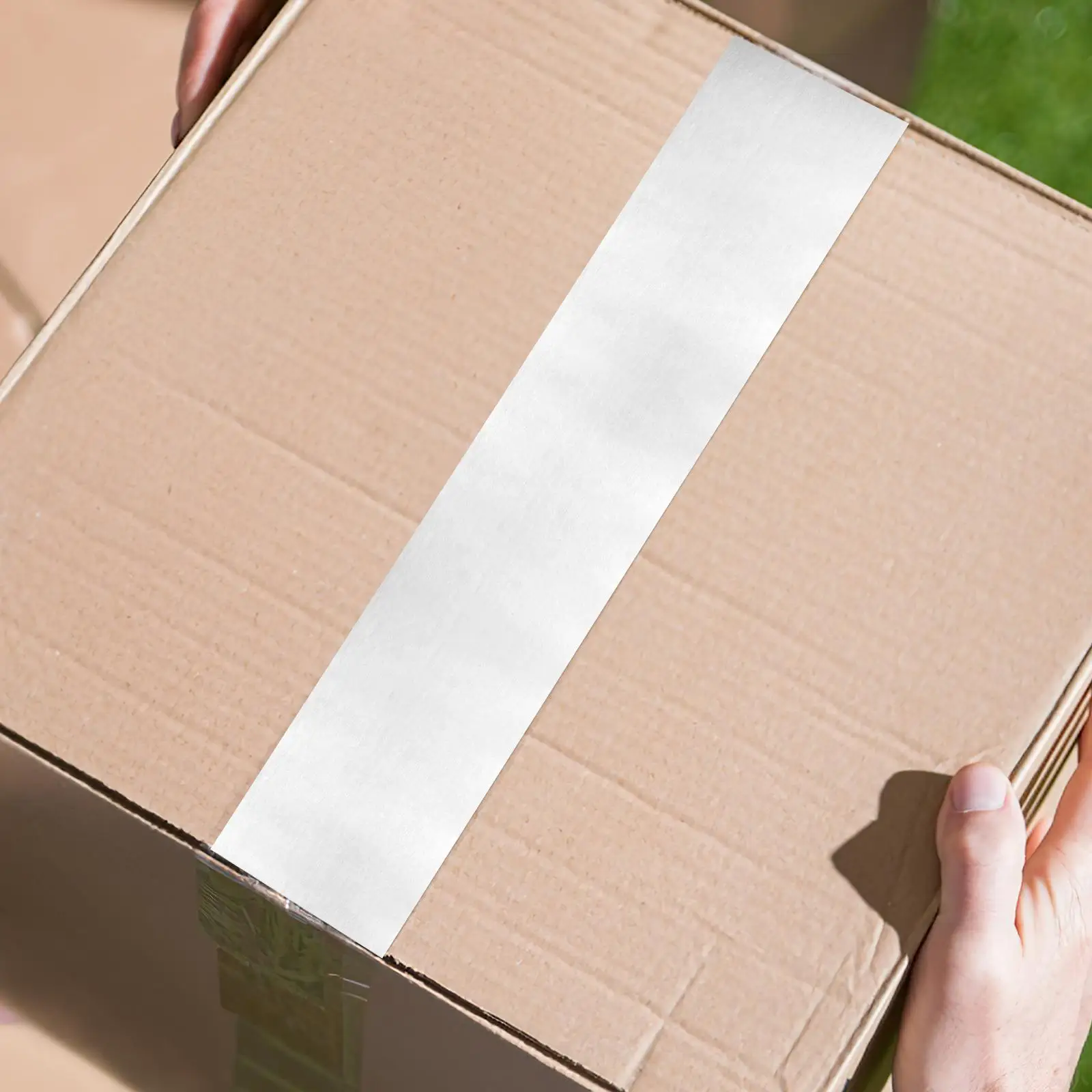 

2 Rolls White Writable Paper Tape 45mmx30m Packing Mailing DIY Sealing Strong Adhesion No Warping Lightweight