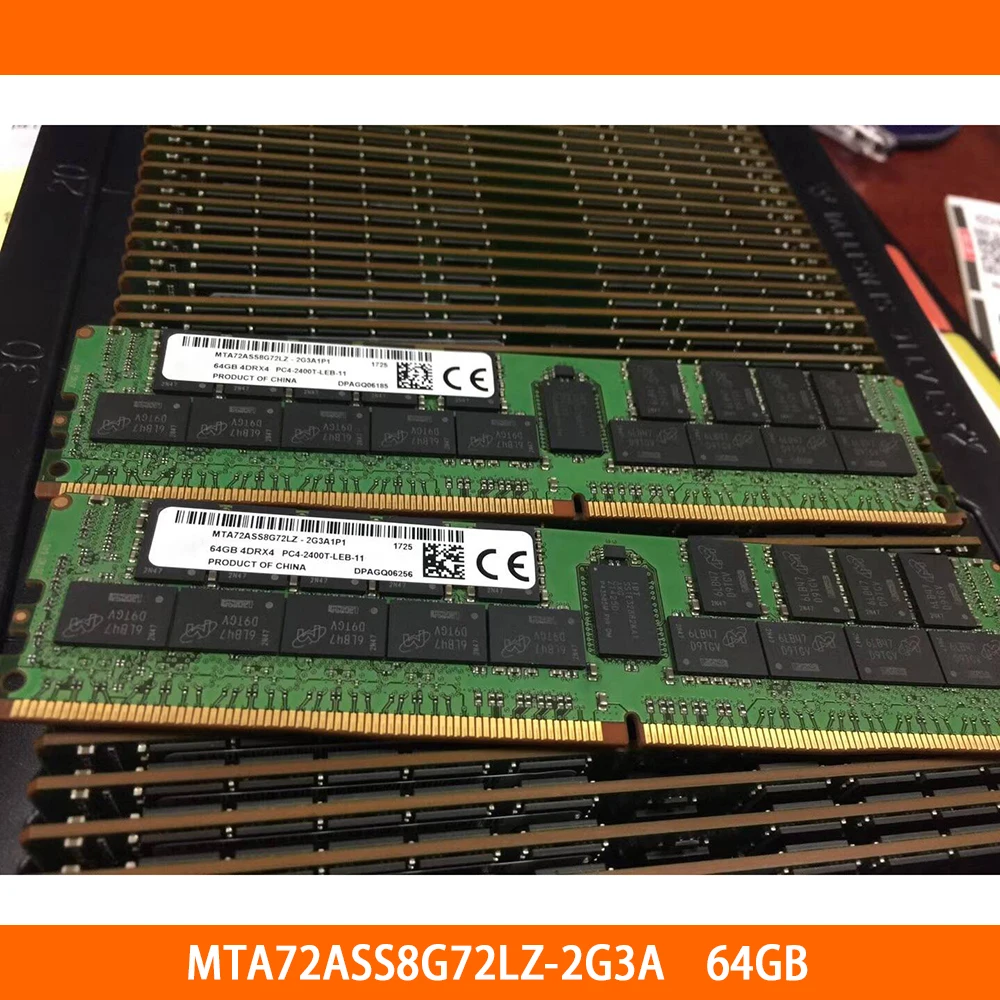 

1 шт. 64 Гб 64 ГБ для MT RAM DDR4 2400 4DRX4 ECC REG LRDIMM MTA72ASS8G72LZ-2G3A Memory