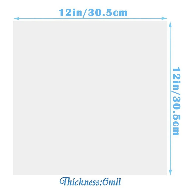 Y50A-60Pcs صفائح استنسل مايلر شفافة 12 بوصة صفائح مواد استنسل فارغة، لقطع الصور الظلية المتوافقة