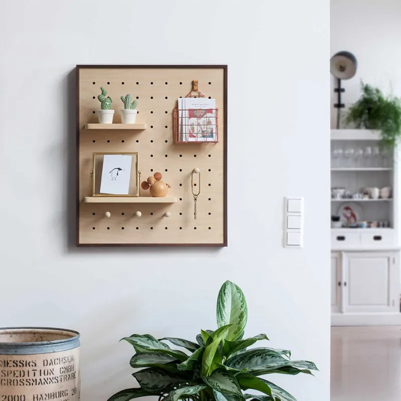 Flip Up Pegboard for Electrical Box Cover Hide Breaker Panel with Storage Shelf Rustic Wood Decor Panel Simple DIY Wall Cabinets