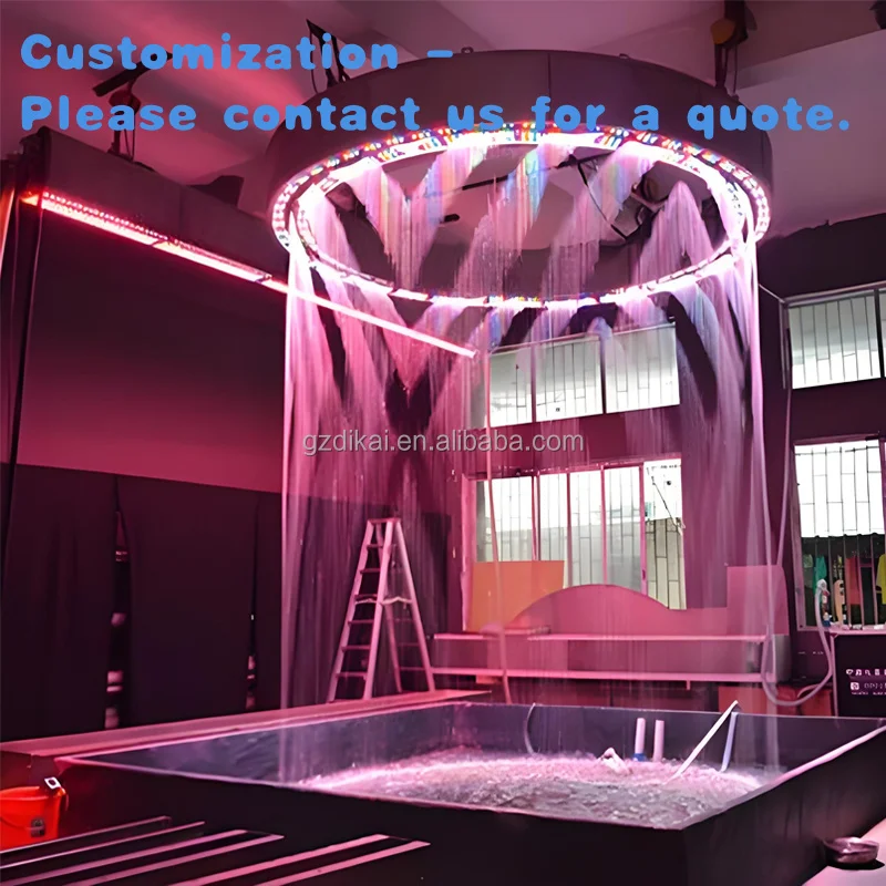 custom.Digital Fountain Hotel Indoor Commercial Decoration  Artificial Waterfalls