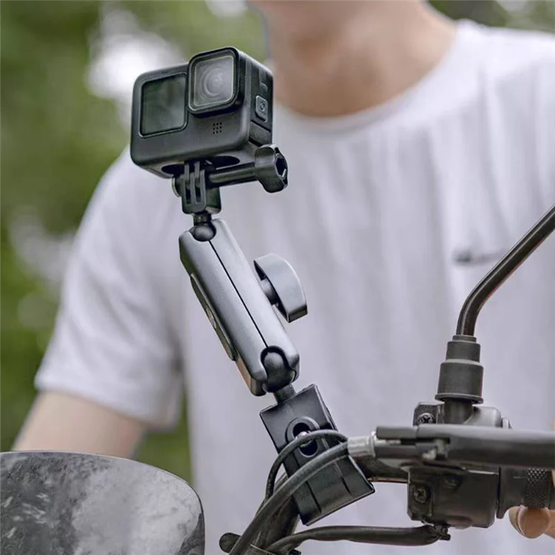 FFYY — крепление на руль мотоцикла 360° °   Крепление на руль мотоцикла, велосипедная рама для экшн-камеры Insta360 X5 Gopro Hero Dji Osmo