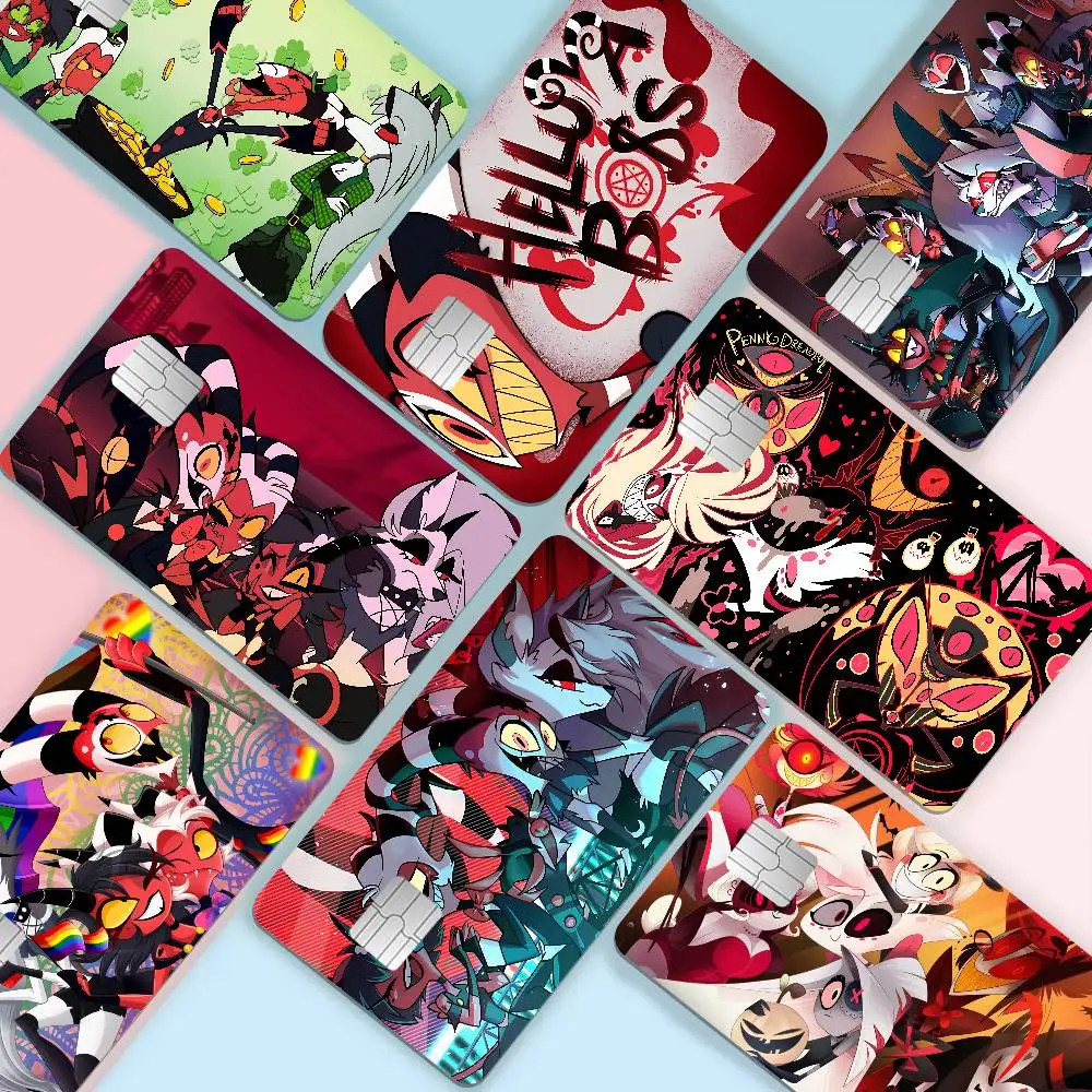 H-Helluva-Boss Credit Card Skin Stickers for VISA Bank Card Transportation Card Waterproof Sticker Anti-scratch Women Gift