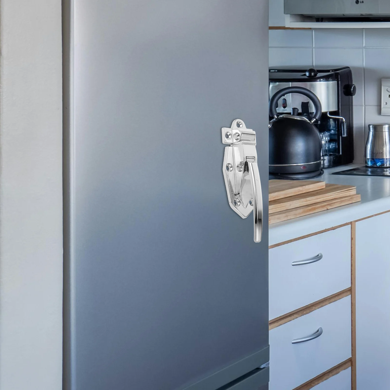 

1Set Zinc Alloy Oven Door Latch Handle Heavy Duty Embedded Installation Easy to Install Freezer Cooler Steam Cabinet