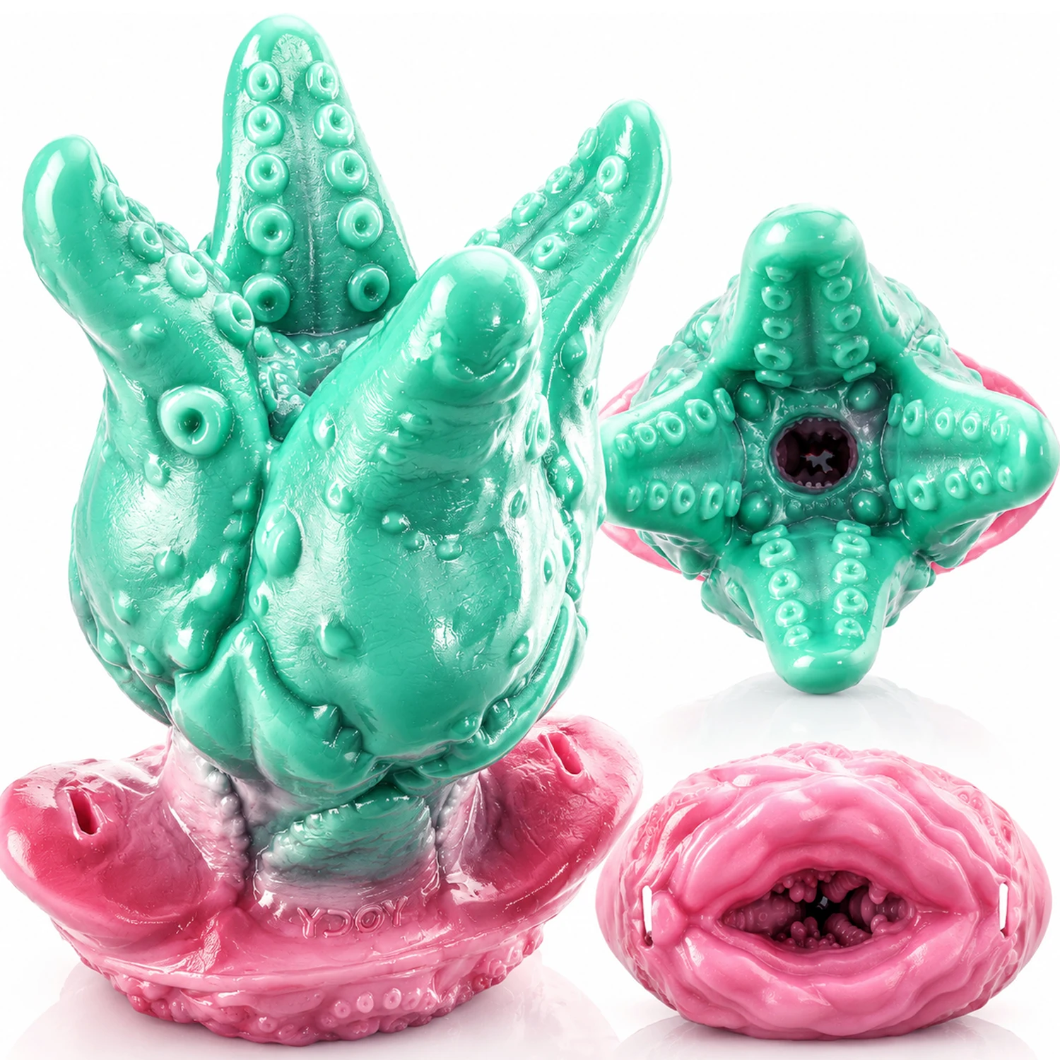 NNSX Octopus Wearable Hollow Tunnel Anal Plug Masturbation Cup Silicone Realistic Anal Vagina Stroker Adult Sex Toy for Men