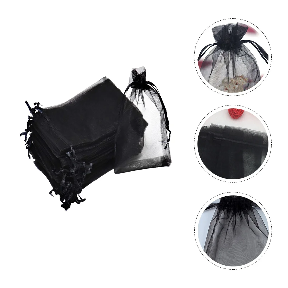

100 Pcs Jewelry Bag Drawstring Goodies Gift Candy Wrapping Pouch Storage Bags Wedding