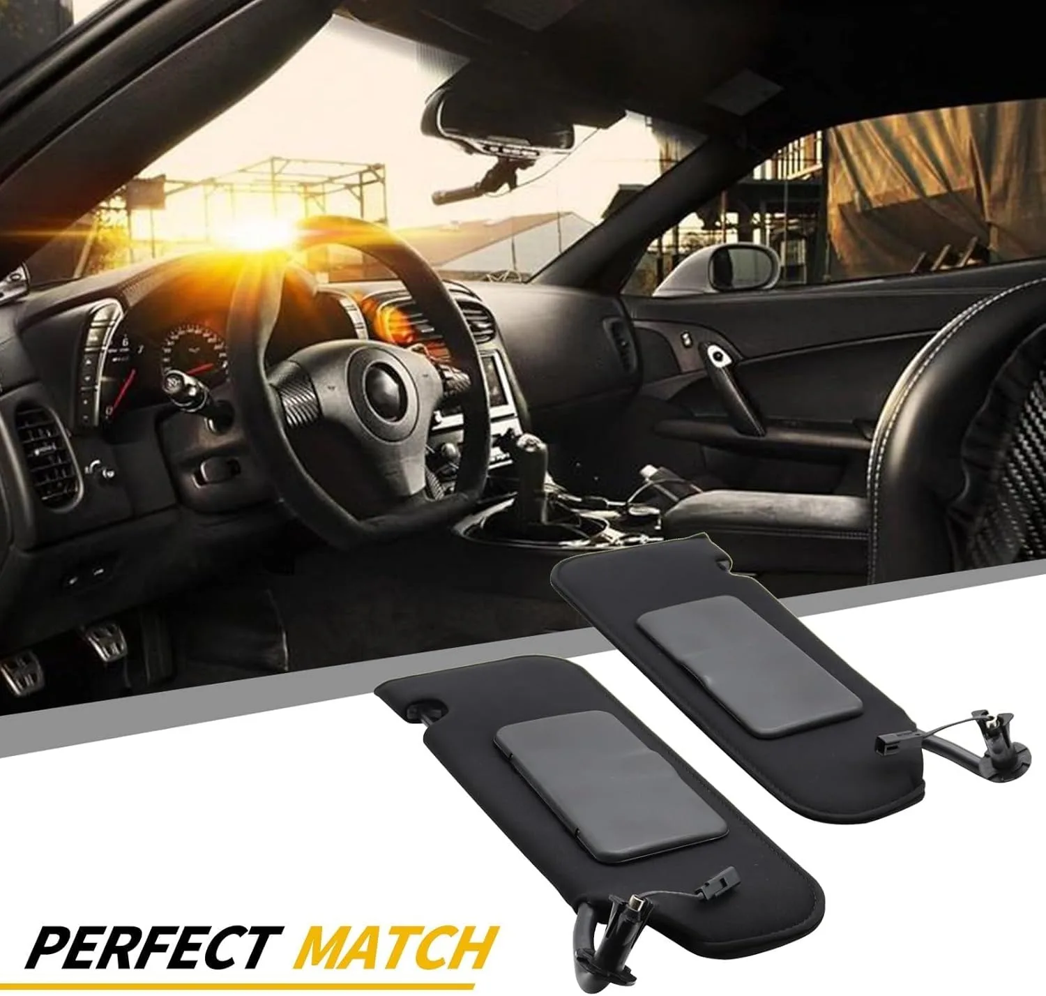 

Car Sun Visor For Chevy Corvette C6 2005 2006 2007 2008 2009 2010 2011 2012 2013 Replaces Chevrolet Sunvisors 23142243 23142245