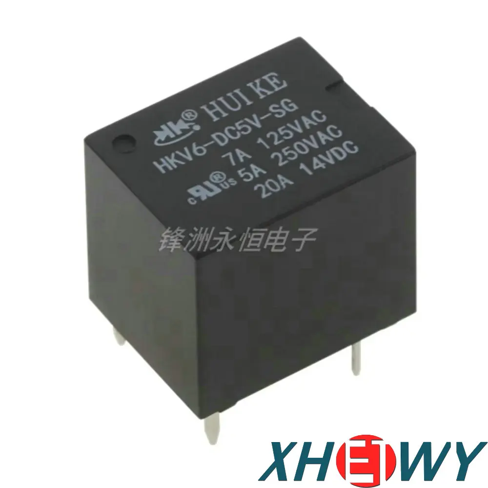 Power relay HKV6-DC5V 12V 24V SG 5-pin 20A one on one off HKV6-DC5V-SG HKV6-DC12V-SG HKV6-DC24V-SG