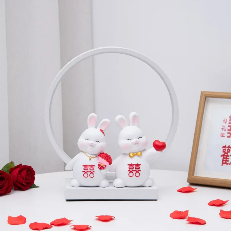 مكتب زفاف، Everbright، مصباح بجانب السرير لغرفة الزفاف، هدية زفاف حمراء احتفالية للصديقات، مصباح للعروسين والعرائس