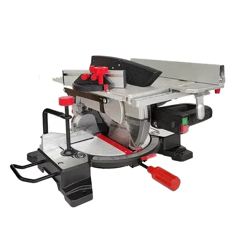 Electric Circular Saw 8/10 Inch Multifunctional 220V Aluminum Cutting Machine 45 Degree Miter Saw for Woodworking Metalworking