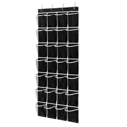 28 Pockets Over the Door Shoe Organzier Hanging Shoe Rack for Door Large Capacity Shoe Organizer Holder with 4 Metal Hooks