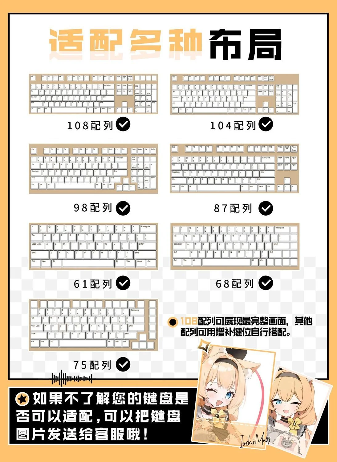 122 Keys Blue Archive Marie Iro‌ KeyCaps Cherry Profile PBT Sublimation Side Translucency Game Key Cap for Mechanical Keyboard