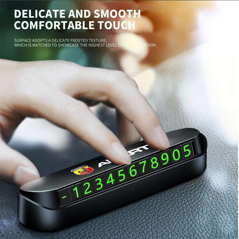Luminous Car Temporary Parking Card Phone Number Plate For Abarth BMW M Mercedes Benz AMG Audi Sline Volkswagen Suzuki Chevrolet - view 6