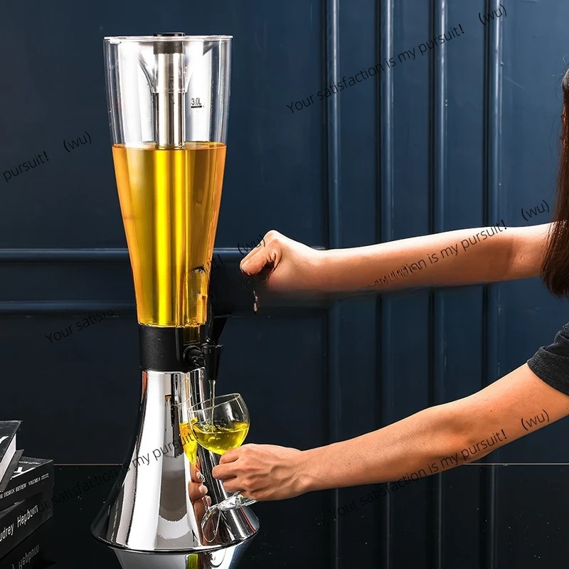 3.5L horn base wine cannon commercial tie beer cannon beverage machine juice tower beer tower wine column European juice tripod