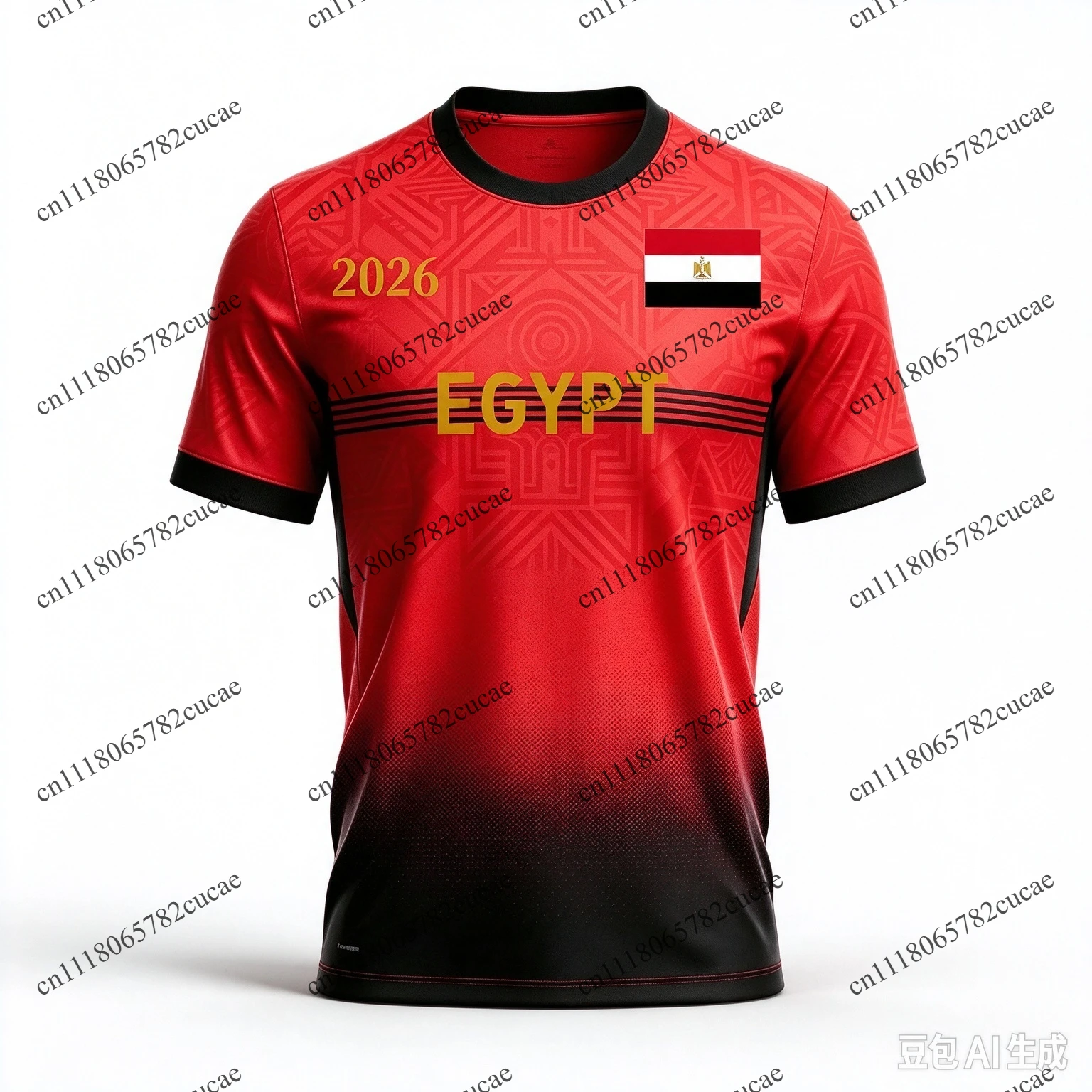Custom Diy Name Number Egypt 2026 Soccer Jersey Men Women Football T Shirt Egyptian Flag Team Uniform For Training Casual Sport