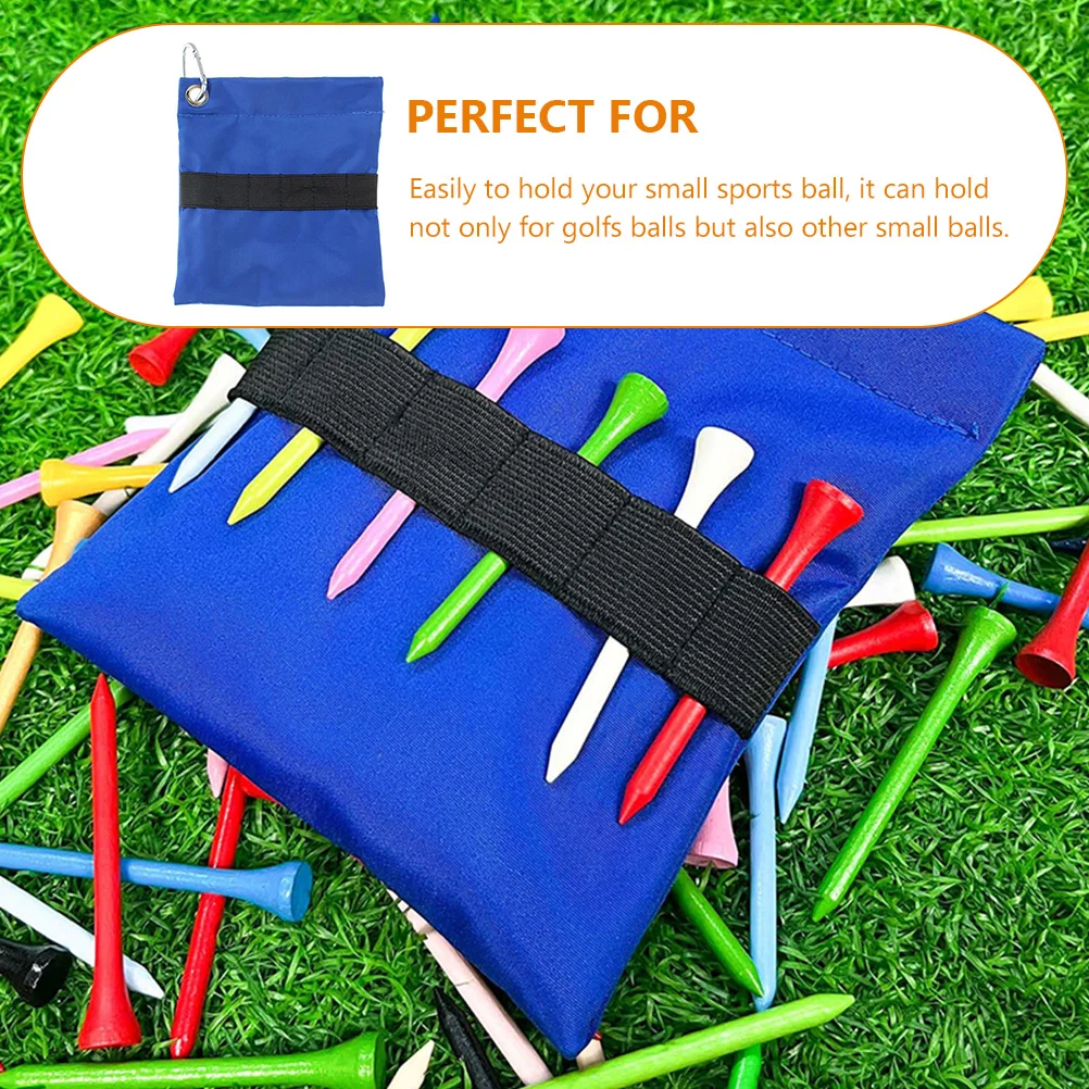 Golfs Tee Pouch Bag Lightweight Ball Storage Convenient Portable Nylon Carrier Balls