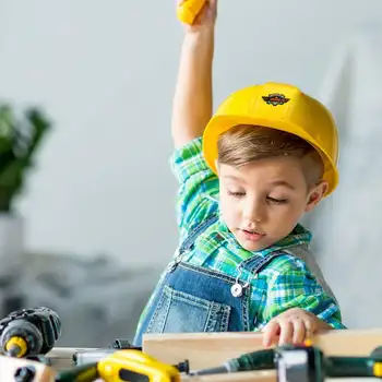 קסדת בטיחות לכבאי ראש כובע כובע צהוב צעצוע כובע בנייה פלסטיק...