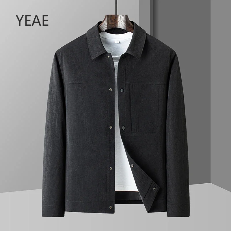 

TONY Designer Clothes Coat Black Tops Spring and Autumn 2025 Thin Fashion Casual Business Lapel Jacket Windbreak Jackets for Men