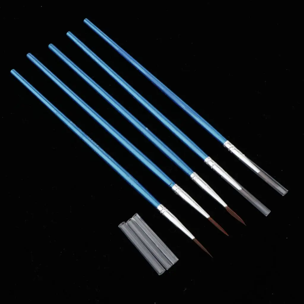 Creative Art Brushes Set Round Pointed Tip Fine Detail Brush for Painting Miniatures Nail Art Face Drawing