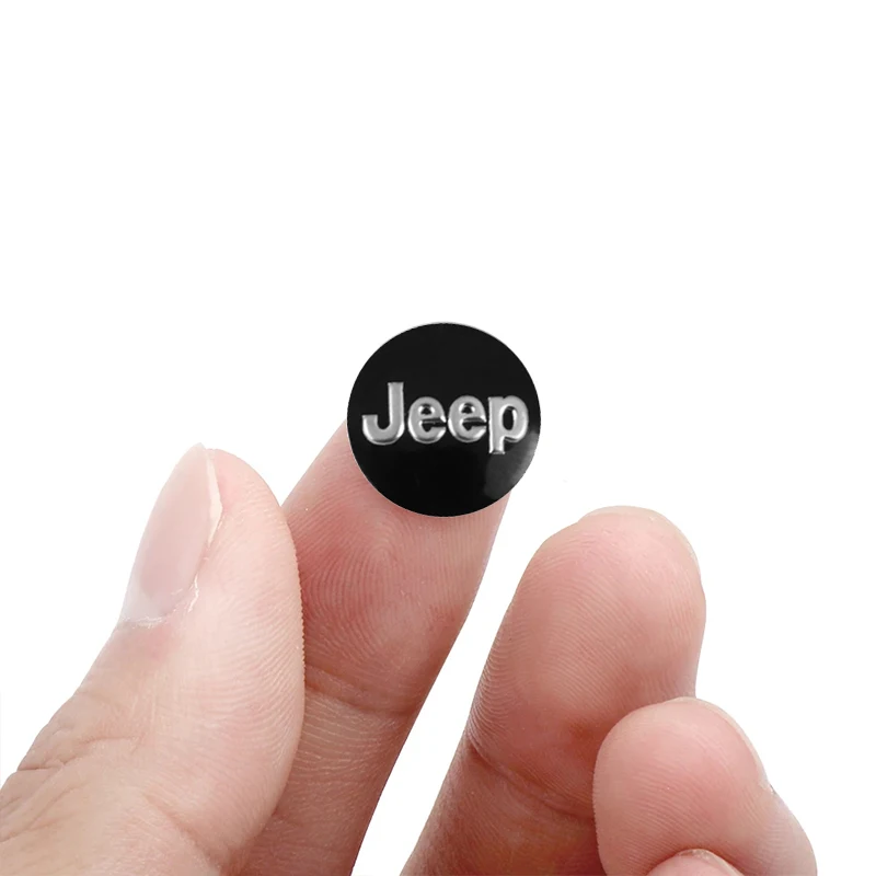 5/10Pcs Car Remote Key Logo Metal Emblem Stickers For Jeep Grand Cherokee Wrangler JK Gladiator Compass Renegade Patriot Liberty