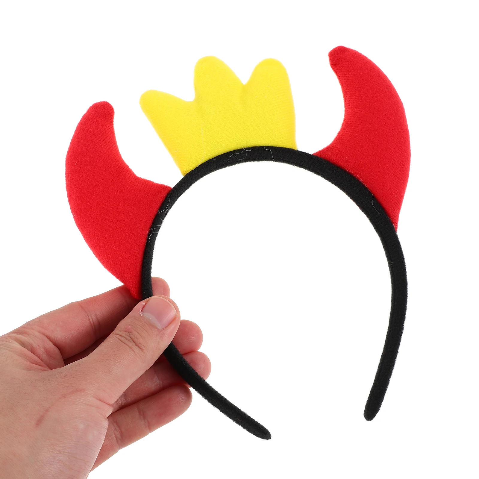 

1 set Demon Horns Headband Lightweight Fabric Plastic Masquerade Halloween Costume Accessories Bull Ox Hoop Props Cosplay Kit