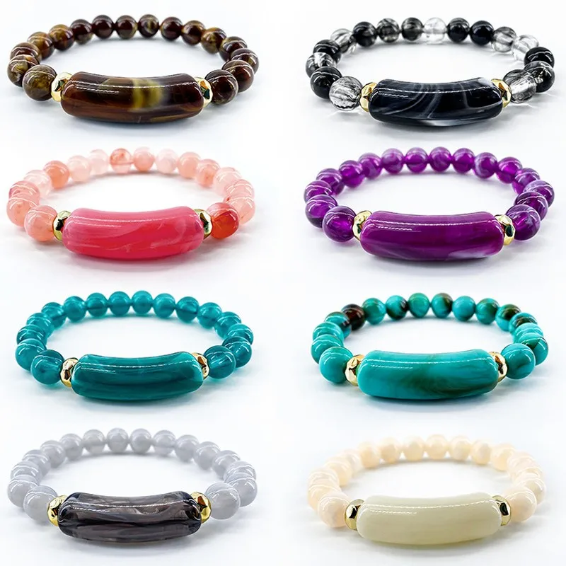 Fashion Elastic Beaded Bracelet For Women Men Couple, Simple Vintage Hand Jewelry, Trendy Stretch Bracelet Gift